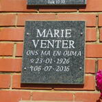 VENTER Marie 1926-2016