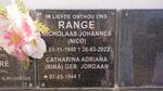 RANGE Nicholaas Johannes 1940-2022 & Catharina Adriana JORDAAN 1944-
