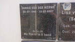 MERWE Sakkie, van der 1946-2007