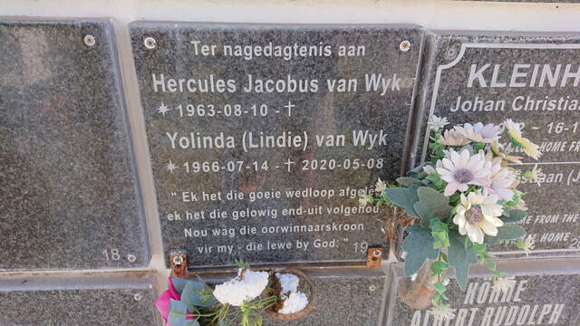 WYK Hercules Jacobus, van 1963- & Yolinda 1966-2020