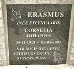 ERASMUS Cornelia Johanna nee STEYNVAARD 1913-2002