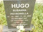 HUGO Susanna Petronella 1907-2002