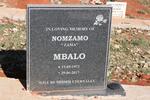 MBALO Nomzamo 1973-2017
