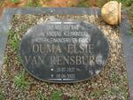 RENSBURG Elsie, van 1927-2003