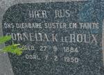 ROUX Cornelia K., le 1884-1950