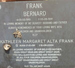 FRANK Bernard 1910-1991 & Kathleen Margaret Alta 1911-2004