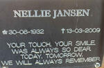 JANSEN Nellie 1932-2009