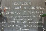 CAMERON Fiona Jane nee MACDONALD 1966-1983