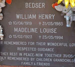 BEDSER William Henry 1919-1985 & Madeline Louise 1923-1994