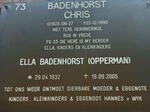BADENHORST Chris 1925-1995 & Ella OPPERMAN 1932-2005