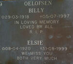 OELOFSEN Billy 1918-1997 & Elsie 1920-1999