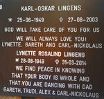 LINGENS Karl-Oskar 1949-2003 & Lynette Rosalind 1949-2014