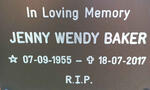 BAKER Jenny Wendy 1955-2017