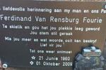 FOURIE Ferdinand Van Rensburg 1960-2009