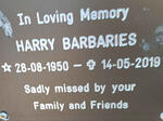 BARBARIES Harry 1950-2019