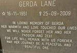 LANE Gerda 1951-2009