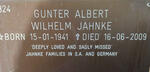 JAHNKE Gunter Albert Wilhelm 1941-2009