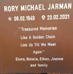 JARMAN Rory Michael 1949-2021