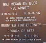 BEER Derrick, de 1940-2012 & Iris Megan ARNOTT 1942-2012