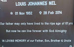 NEL Louis Johannes 1952-2014