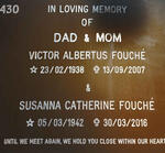 FOUCHE Victor Albertus 1938-2007 & Susanna Catherina 1942-2016