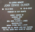 OLIVIER Joan Denise 1943-2022