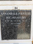 ANNANDALE M.C. nee VENTER 1925-2012