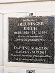 BREUNINGER Erich 1928-1996 & Daphne Marion 1929-2015