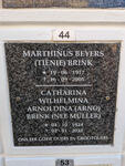 BRINK Marthinus Beyers 1917-2005 & Catharina Wilhelmina Arnoldina MULLER 1924-2022