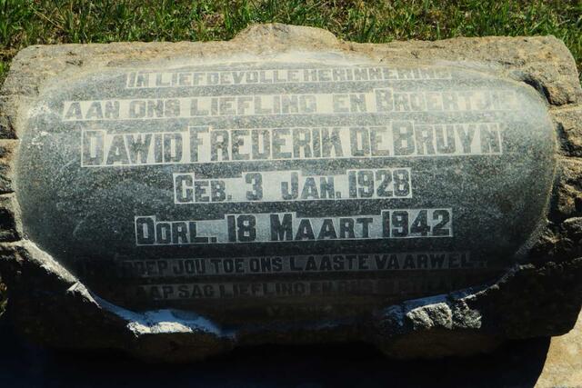 BRUYN Dawid Frederick, de 1928-1942