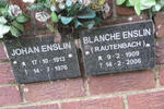 ENSLIN Johan 1913-1976 & Blanche RAUTENBACH 1909-2006