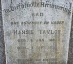 TAYLOR Hansie 1882-1934