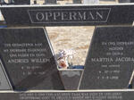 OPPERMAN Andries Willem 1912-1979 & Martha Jacoba ALDRICH 1912-1986
