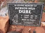 DUBE Jackson Meja 1920-2021