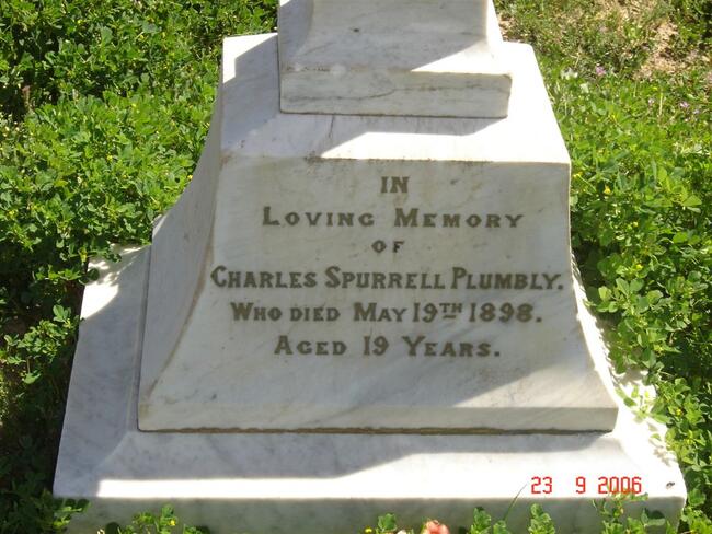 PLUMBLY Charles Spurrell -1898