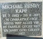 KAPP Michael Henry 1953-2017