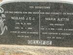 OELOFSE Nicolaas J.C.J. 1880-1959 & Maria Aletta RHEEDER 1881-1958