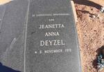 DEYZEL Jeanetta Anna 1919-