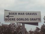 Sign: Boer War Graves/ Boere Oorlog Grafte