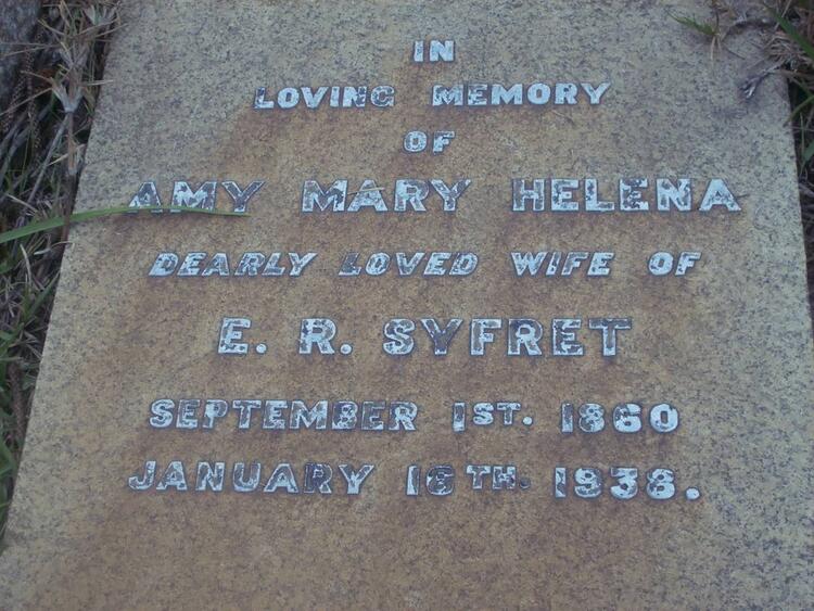SYFRET Amy Mary Helena 1860-1938