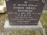 WEINBERG Hyman Israel 1897-1981 & Christina Susanna 1904-1982