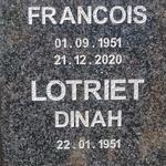 LOTRIET Francois 1951-2020 & Dinah 1951-