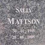 MATTSON Sally 1915-2005