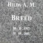 BREED Hilda A.M. 1917-2001