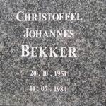 BEKKER Christoffel Johannes 1951-1984