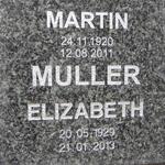 MULLER Martin 1920-2011 & Elizabeth 1929-2013