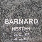 BARNARD Hester 1927-2017