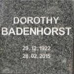 BADENHORST Dorothy 1922-2015
