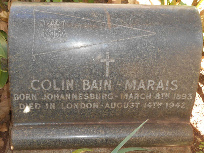 MARAIS Colin, BAIN 1893-1942