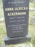 ACKERMANN Anna Ulricka 1924-1980